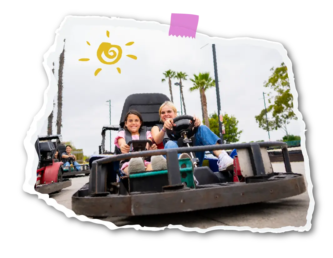 friends driving a go kart - get unlimited attractions