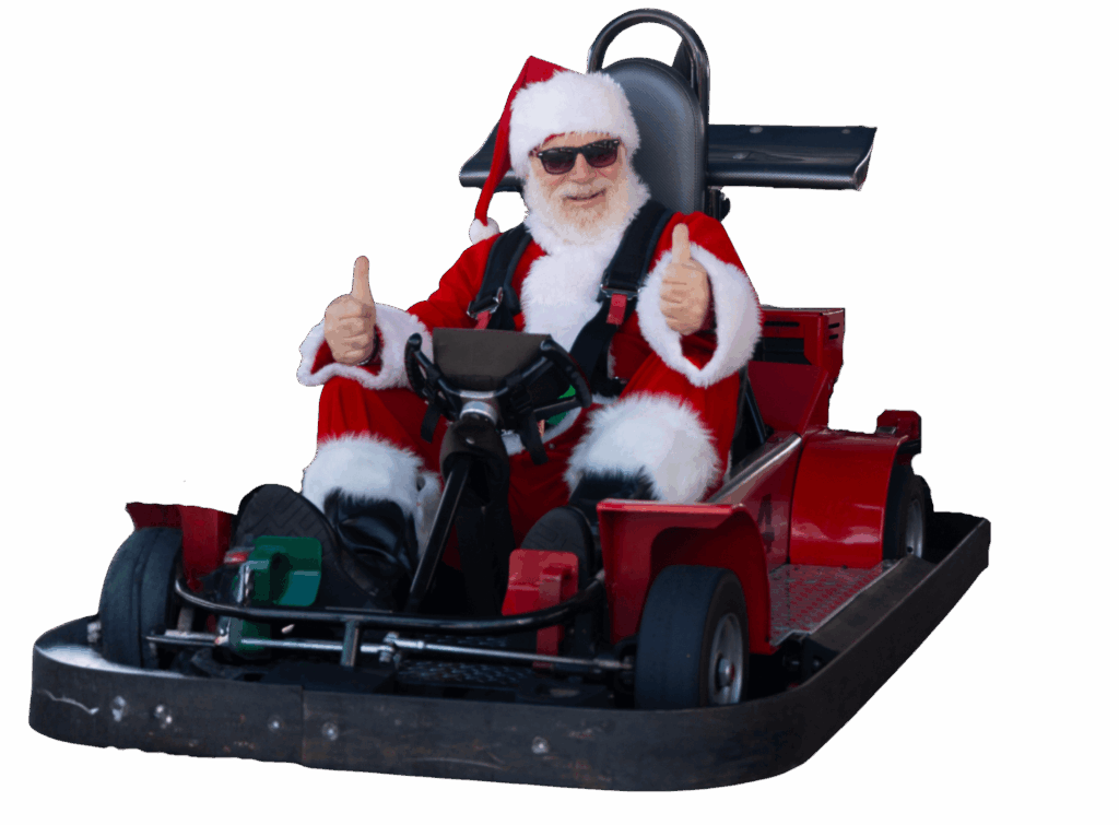 Santa on a go kart