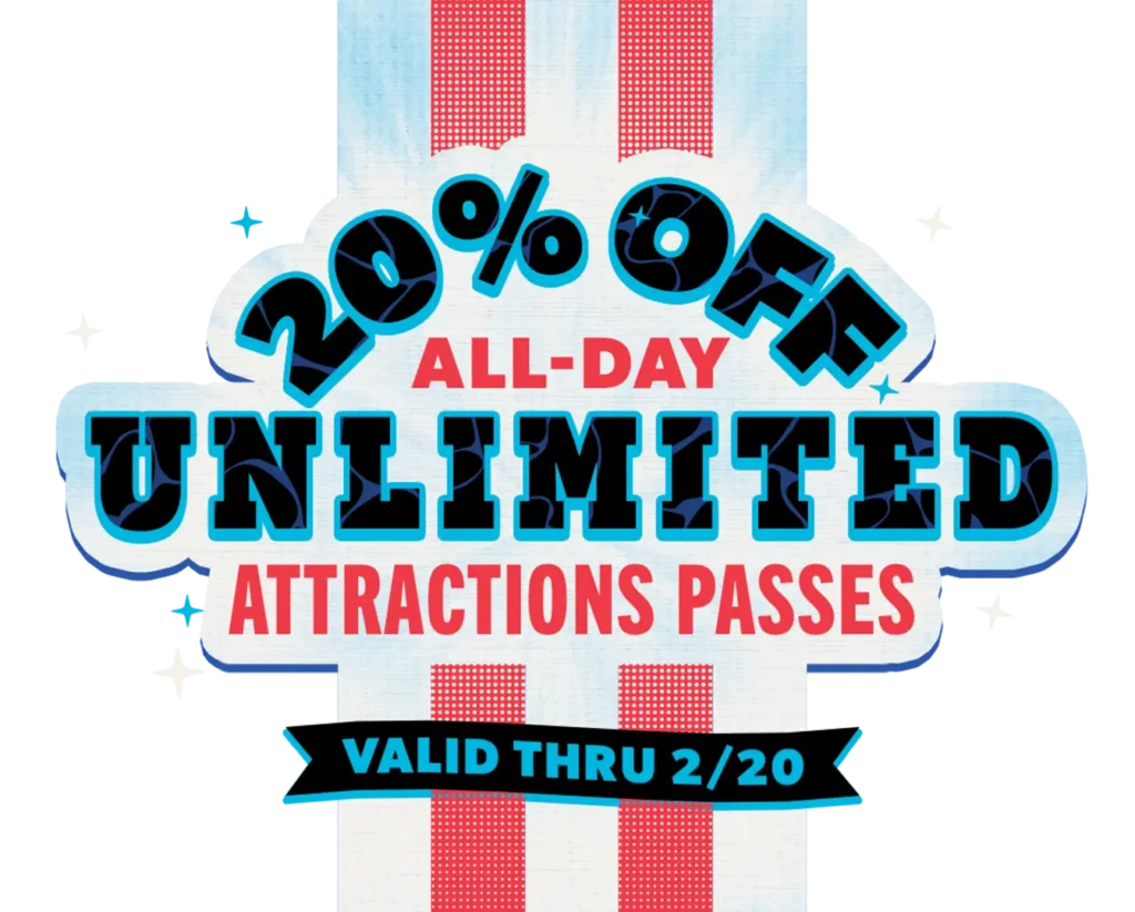 20% off all-day unlimited attractions pass