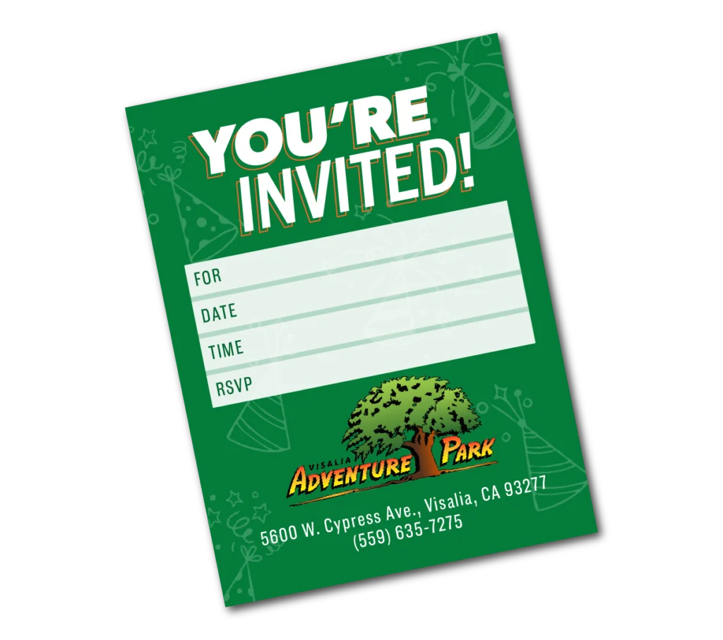 Party Invitation - Adventure Park