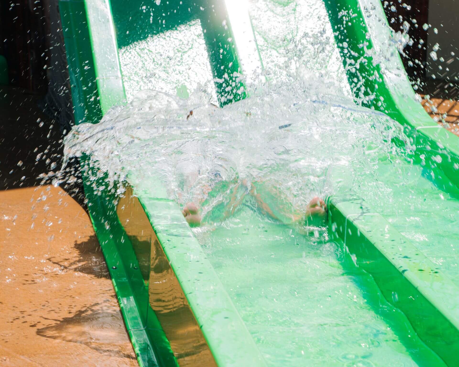 green slide splash at sequoia springs