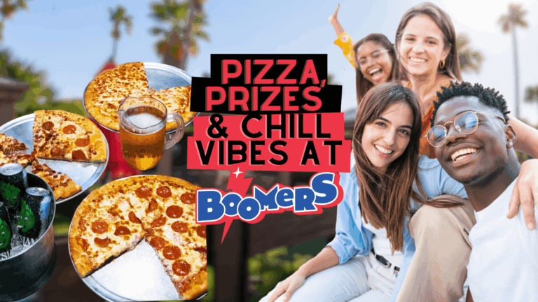 pizza prizes and vibes for college students at boomers