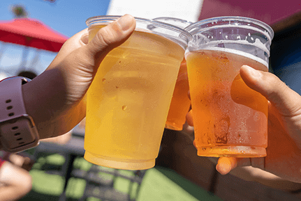 drinks during a Holiday Party at Boomers