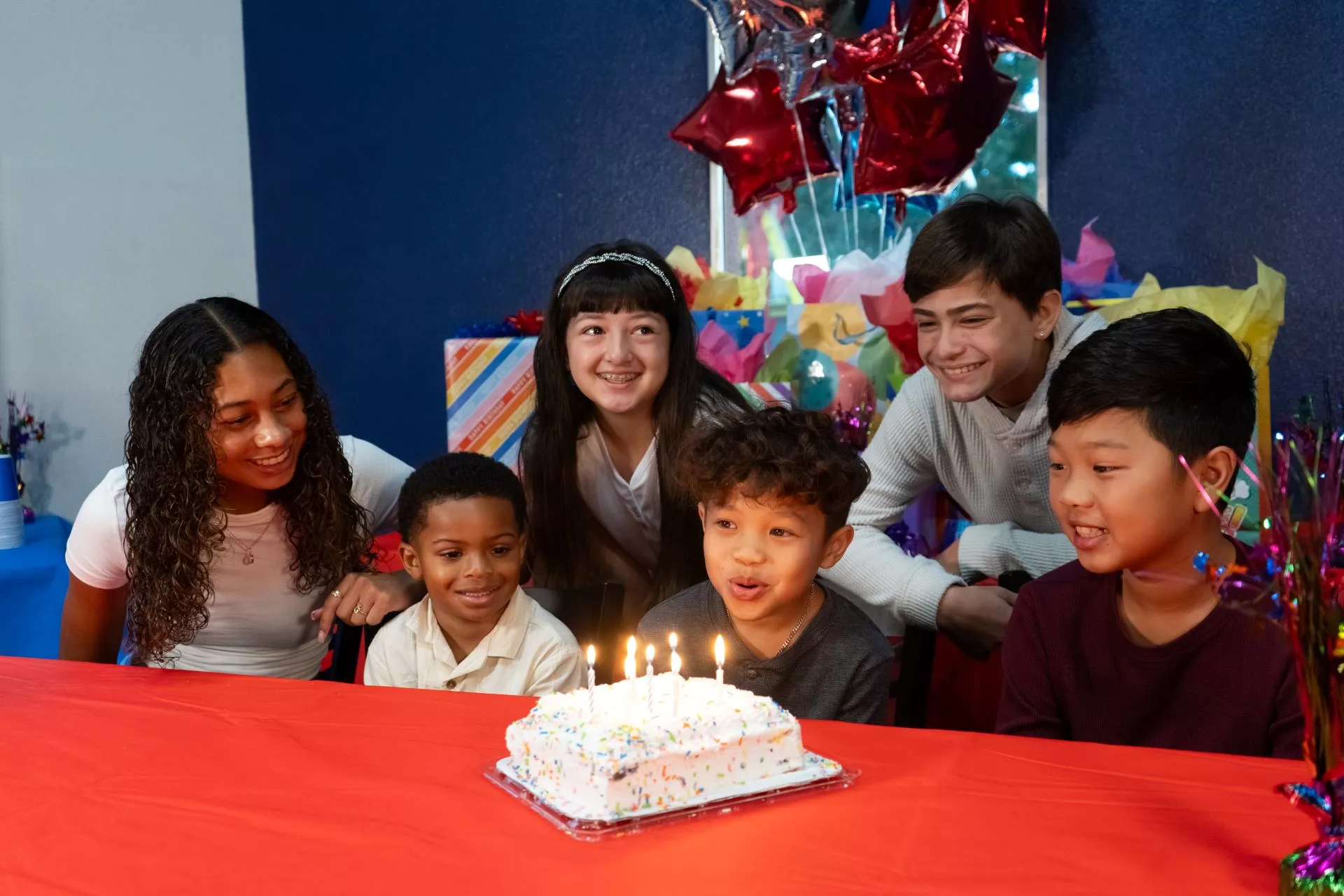 Kids at birthday party at Boomers Modesto