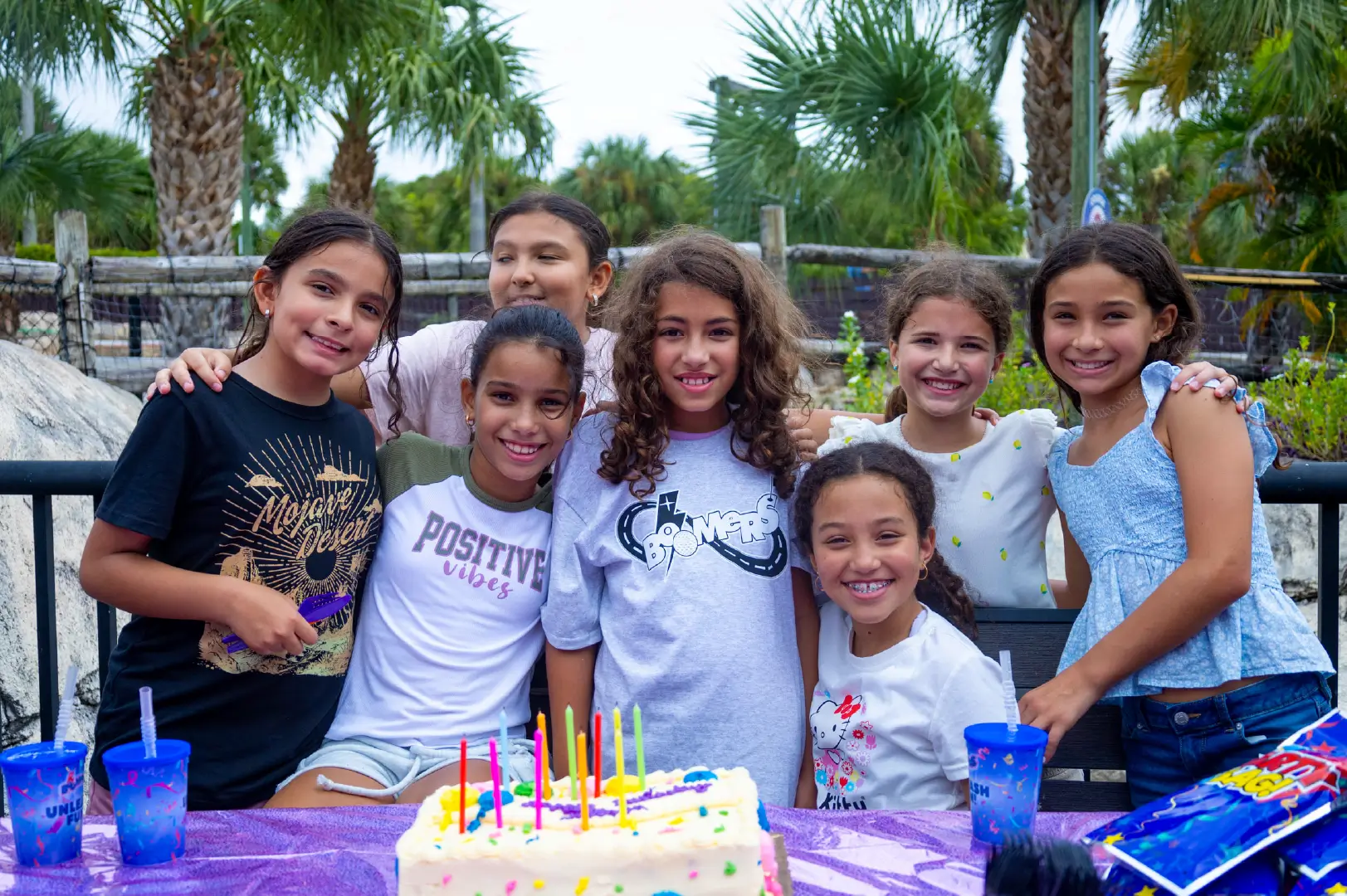 girls at a Boomers Birthday party