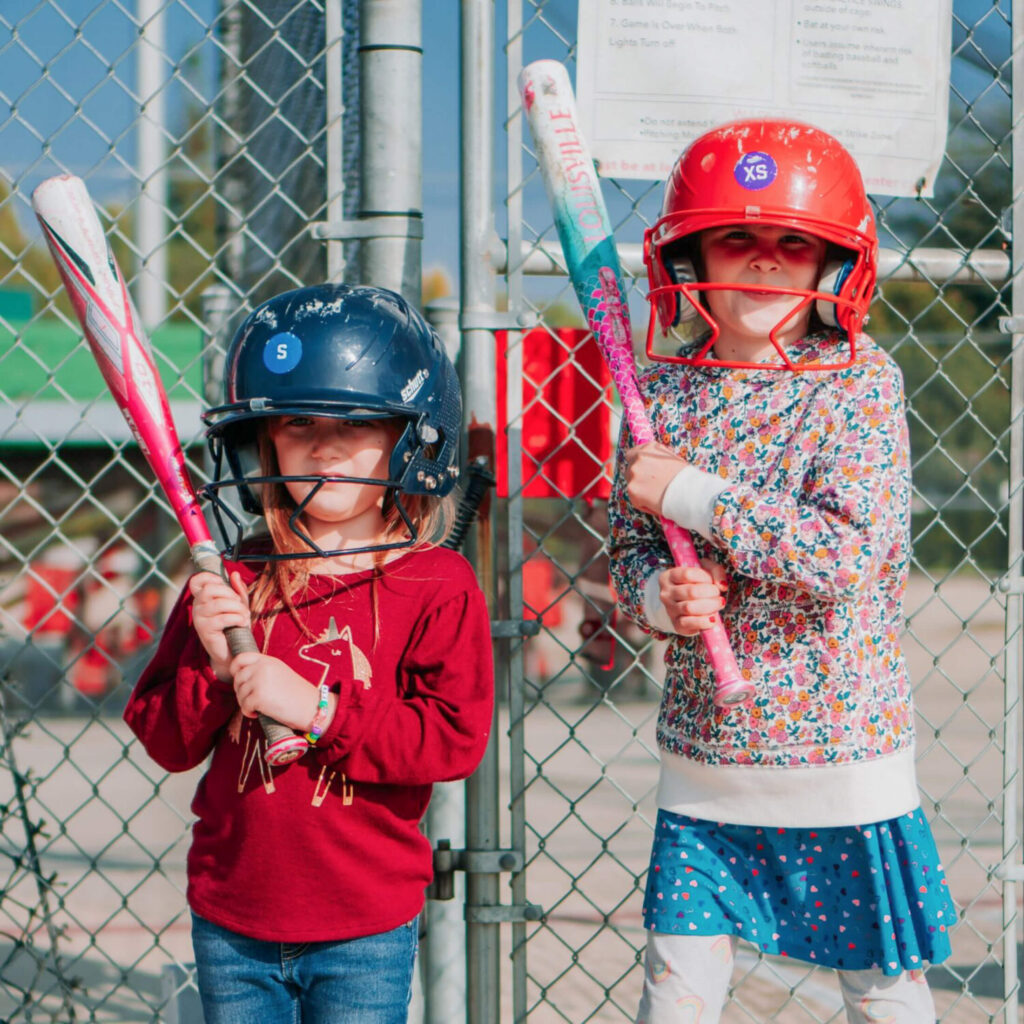 Kids at the batting cages