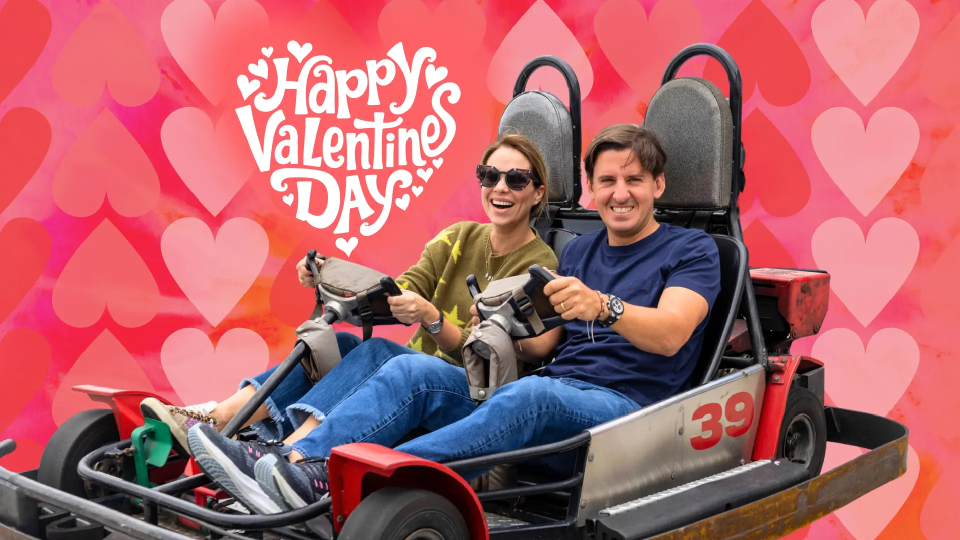 Looking for fun things to do on Valentine’s Day? Boomers Parks offers go karts, mini golf, laser tag, bumper boats, and brand-new arcades. Perfect for couples, families, kids, and friends looking for a playful, flirty, and memorable day!